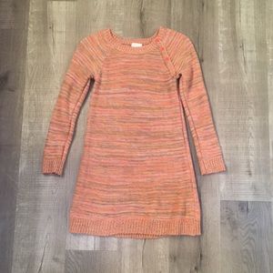 Girls orange sweater dress